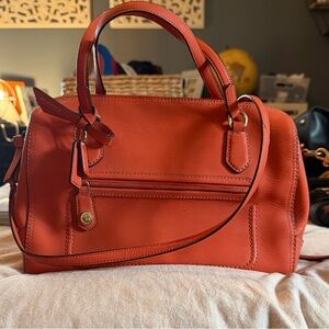 Coach Orange Leather Satchel